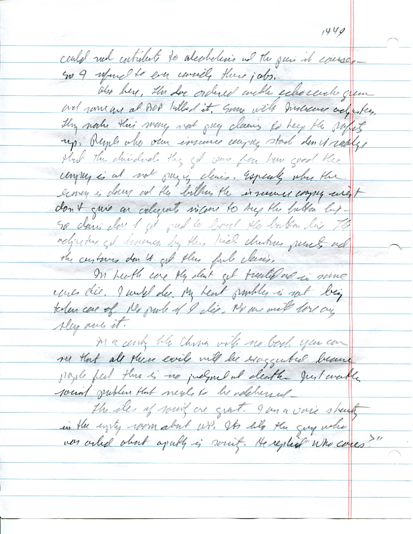 Dr John WorldPeace 2008 Prison Journal